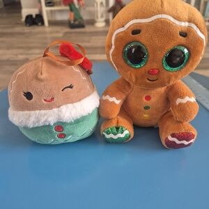 Ginger Bread Plush Squishmallow/ty Plush Selling As Set Gingerbread Lovers